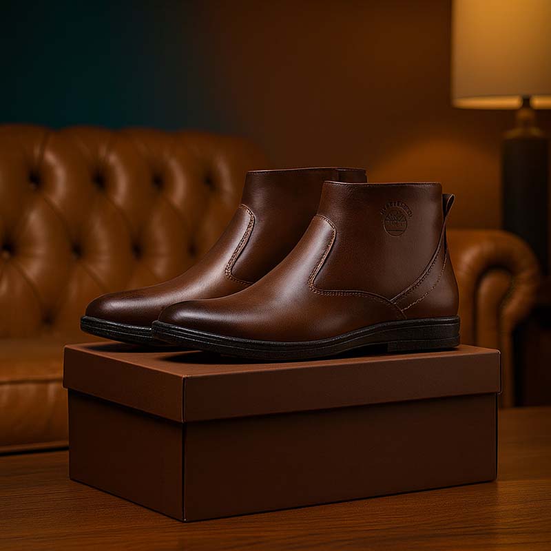 نیم بوت مردانه قهوه ای مدل Rad