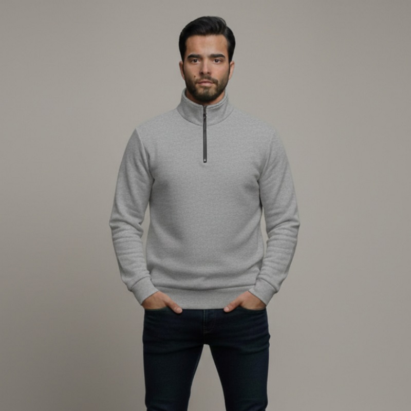 دورس مردانه نیم زیپ مدل Behbod-طوسی