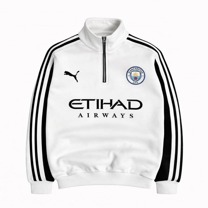 دورس نیم زیپ منچستر سیتی-سفید