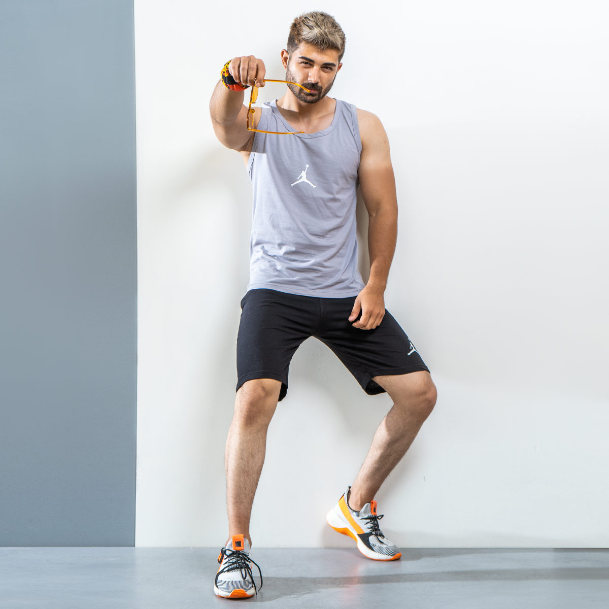 ست رکابی شلوارک Jordan مردانه مدل Rembo